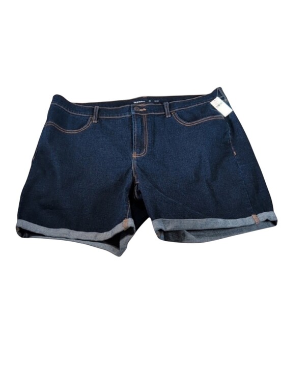 Old Navy Pants - Old Navy Mid-Rise Dark Wash Denim Jean Shorts Size 16